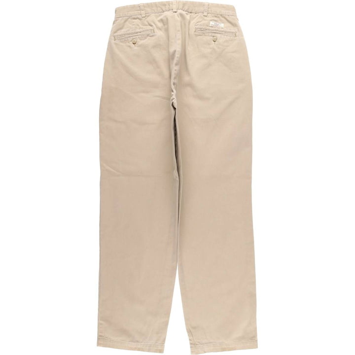 Ralph Lauren POLO by Ralph Lauren ANDREW PANT Two-pleat chino pants for men, equivalent to W33 cotton Beige type Vintage Second Hand