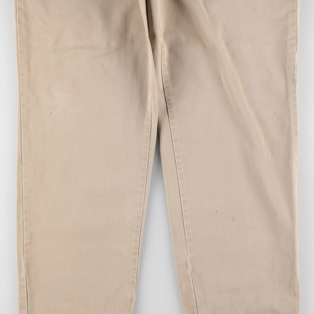 Ralph Lauren POLO by Ralph Lauren ANDREW PANT Two-pleat chino pants for men, equivalent to W33 cotton Beige type Vintage Second Hand