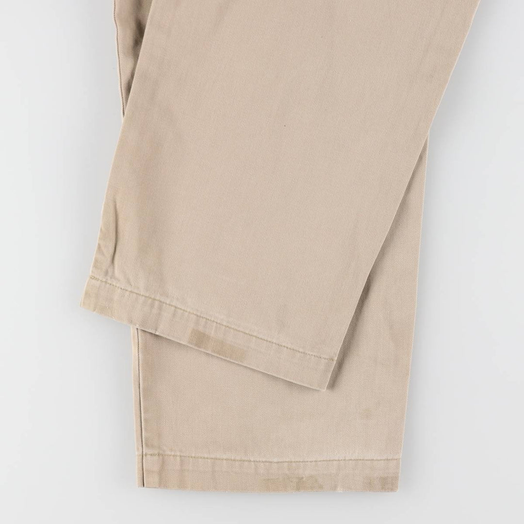 Ralph Lauren POLO by Ralph Lauren ANDREW PANT Two-pleat chino pants for men, equivalent to W33 cotton Beige type Vintage Second Hand