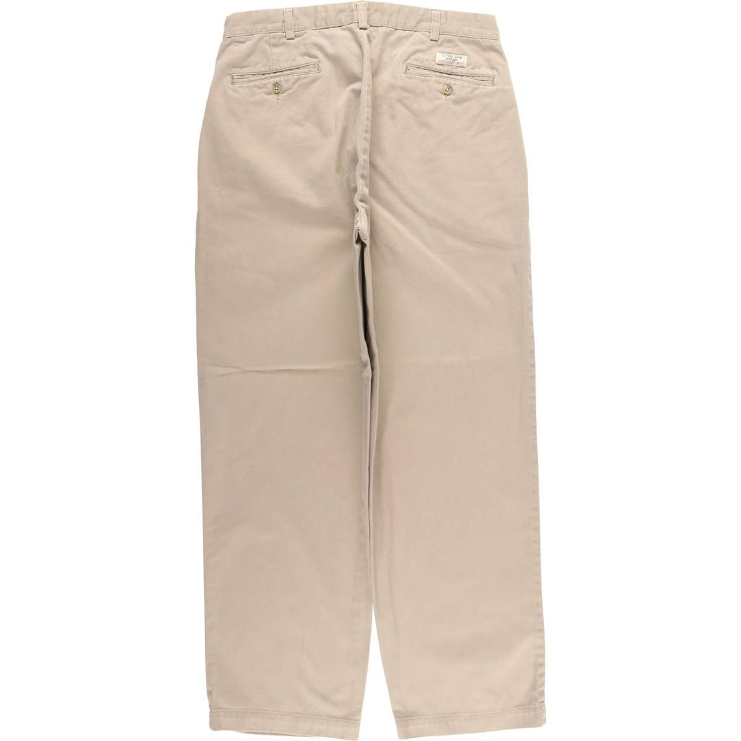 Ralph Lauren POLO by Ralph Lauren ANDREW PANT Two-pleat chino pants for men, equivalent to W33 cotton Beige type Vintage Second Hand