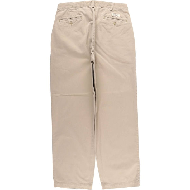 Ralph Lauren POLO by Ralph Lauren ANDREW PANT Two-pleat chino pants for men, equivalent to W33 cotton Beige type Vintage Second Hand