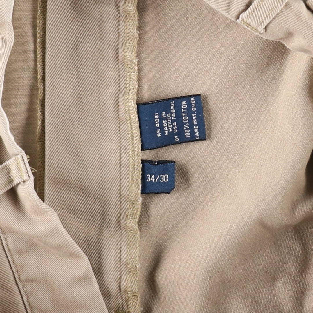 Ralph Lauren POLO by Ralph Lauren ANDREW PANT Two-pleat chino pants for men, equivalent to W33 cotton Beige type Vintage Second Hand
