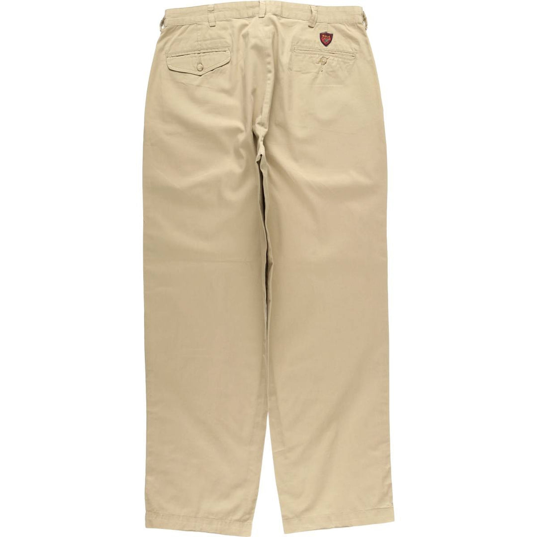 Ralph Lauren POLO GOLF two-pleat chino pants, men's size W35 (approx.) cotton Beige type Vintage Second Hand