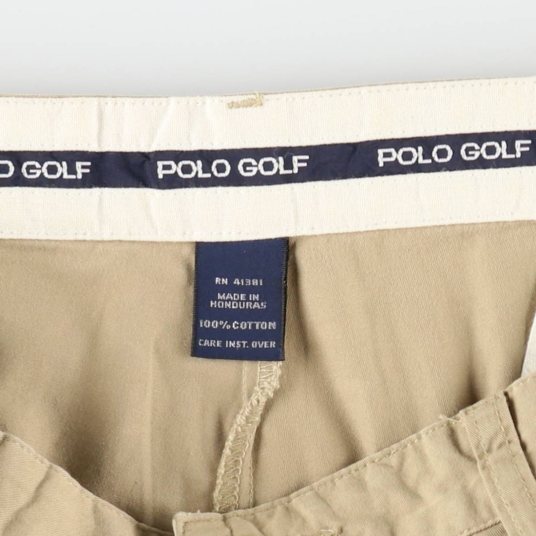 Ralph Lauren POLO GOLF two-pleat chino pants, men's size W35 (approx.) cotton Beige type Vintage Second Hand