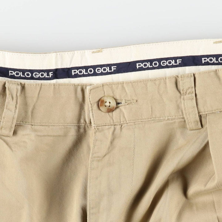 Ralph Lauren POLO GOLF two-pleat chino pants, men's size W35 (approx.) cotton Beige type Vintage Second Hand