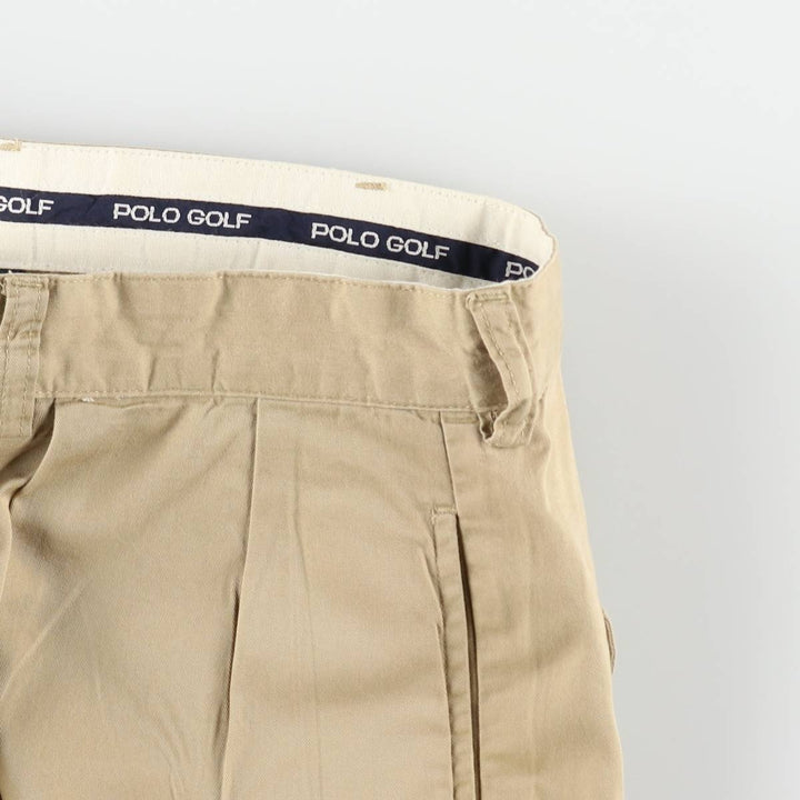 Ralph Lauren POLO GOLF two-pleat chino pants, men's size W35 (approx.) cotton Beige type Vintage Second Hand