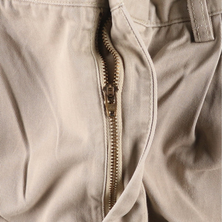 Ralph Lauren POLO by Ralph Lauren HAMMOND PANT, two-pleat chino pants, men's, w34 equivalent cotton Beige type Vintage Second Hand