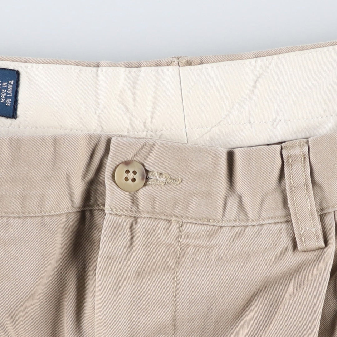Ralph Lauren POLO by Ralph Lauren HAMMOND PANT, two-pleat chino pants, men's, w34 equivalent cotton Beige type Vintage Second Hand