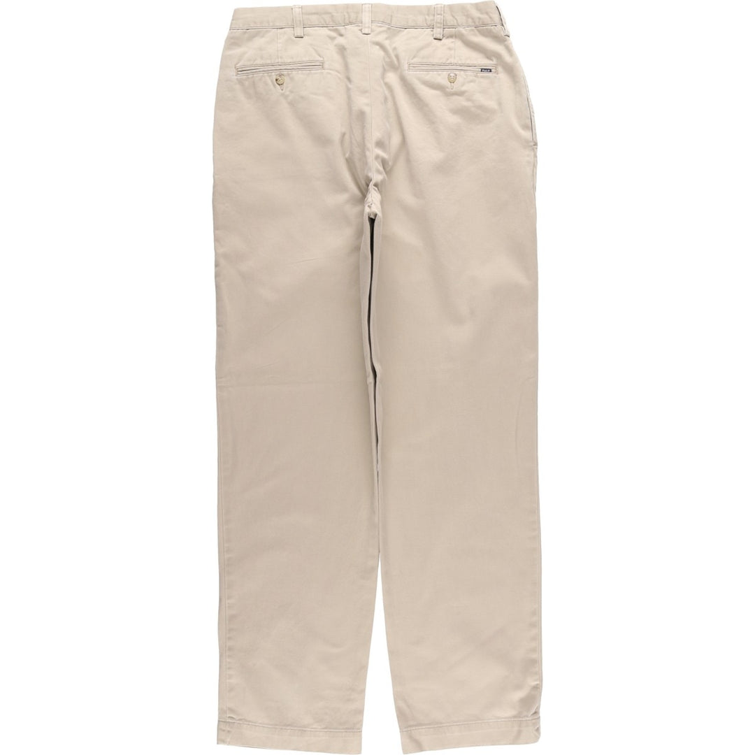 Ralph Lauren POLO by Ralph Lauren ETHAN PANT Two-pleat chino pants for men, size W34 cotton Beige type Vintage Second Hand