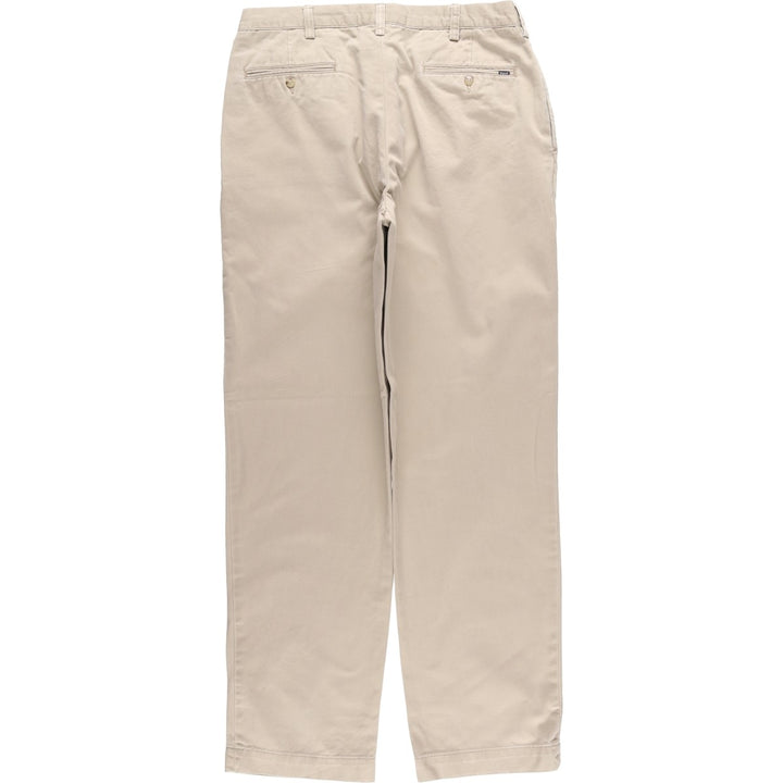 Ralph Lauren POLO by Ralph Lauren ETHAN PANT Two-pleat chino pants for men, size W34 cotton Beige type Vintage Second Hand