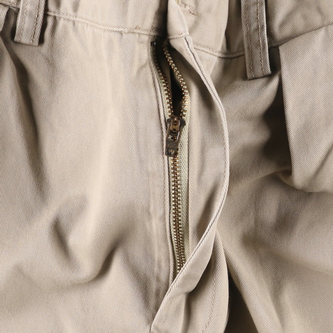 Ralph Lauren POLO by Ralph Lauren ETHAN PANT Two-pleat chino pants for men, size W34 cotton Beige type Vintage Second Hand