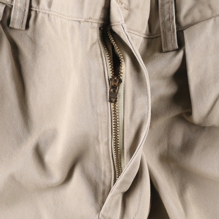 Ralph Lauren POLO by Ralph Lauren ETHAN PANT Two-pleat chino pants for men, size W34 cotton Beige type Vintage Second Hand