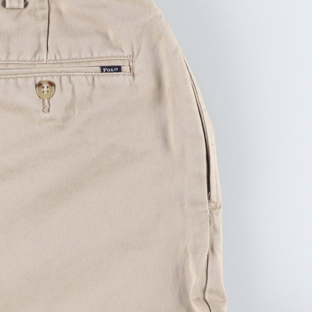 Ralph Lauren POLO by Ralph Lauren ETHAN PANT Two-pleat chino pants for men, size W34 cotton Beige type Vintage Second Hand