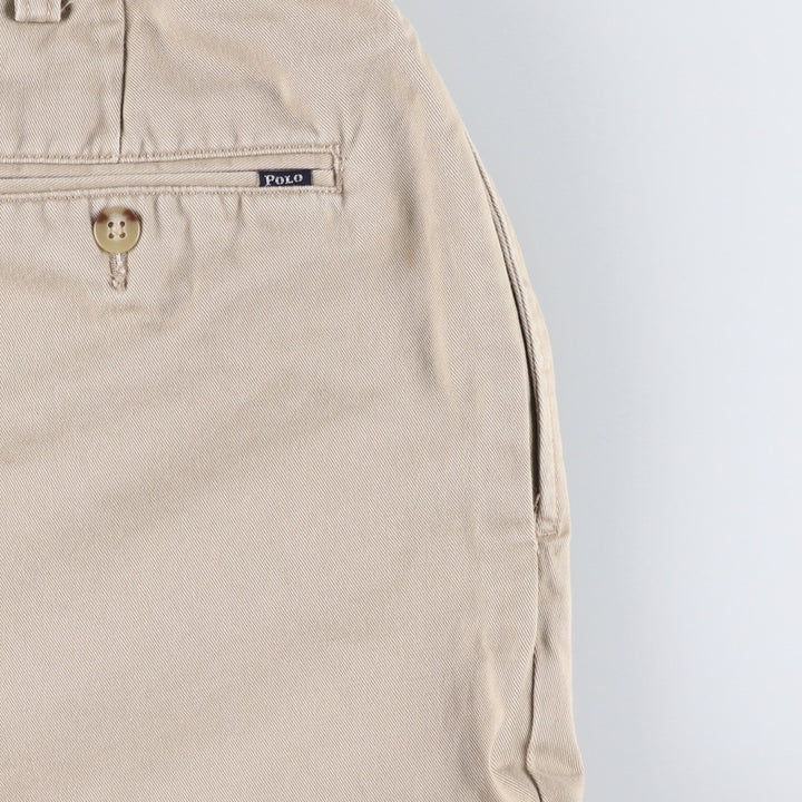Ralph Lauren POLO by Ralph Lauren ETHAN PANT Two-pleat chino pants for men, size W34 cotton Beige type Vintage Second Hand