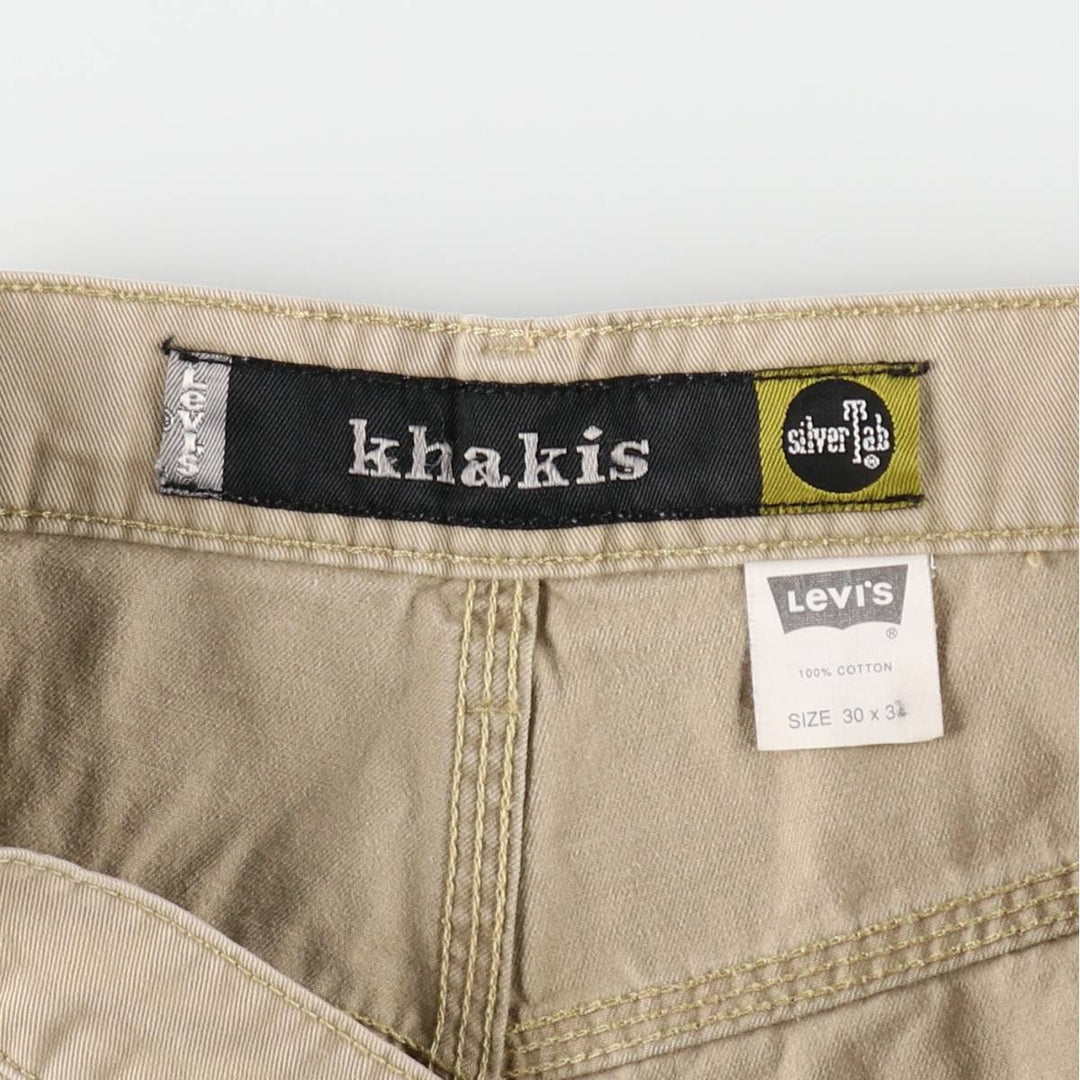 2000'S Levi's Silver Tab Khakis Chino Pants Painter Pants Men's W32 (approx.) cotton Khaki type Vintage Second Hand
