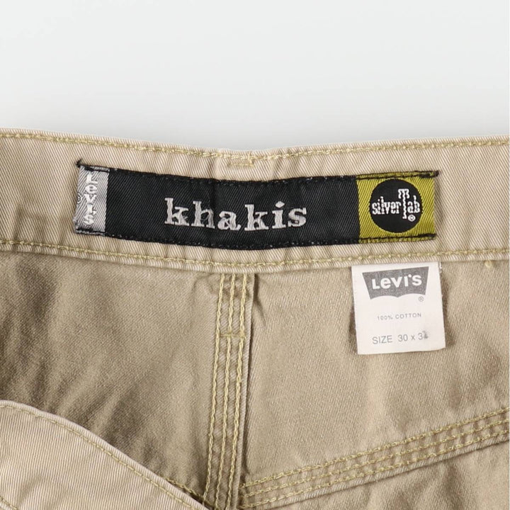 2000'S Levi's Silver Tab Khakis Chino Pants Painter Pants Men's W32 (approx.) cotton Khaki type Vintage Second Hand