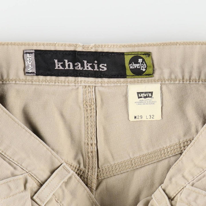 90'S Levi's Silver Tab Khakis Chino Pants Painter Pants Men's W30 (approx.) cotton Beige type Vintage Second Hand
