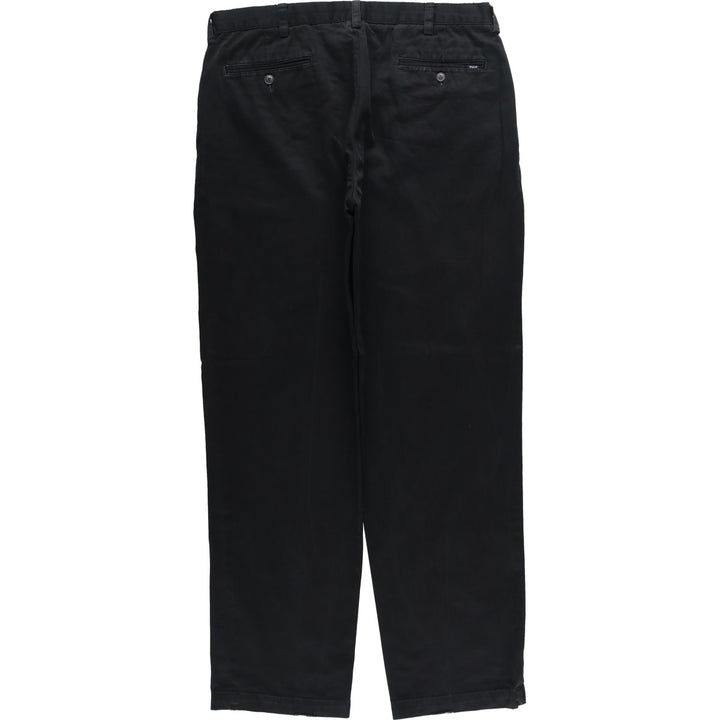 Ralph Lauren POLO by Ralph Lauren CLASSIC FIT Two-Pleat Chino Pants, Men's Size W35 (approx.) cotton navy blue type Vintage Second Hand