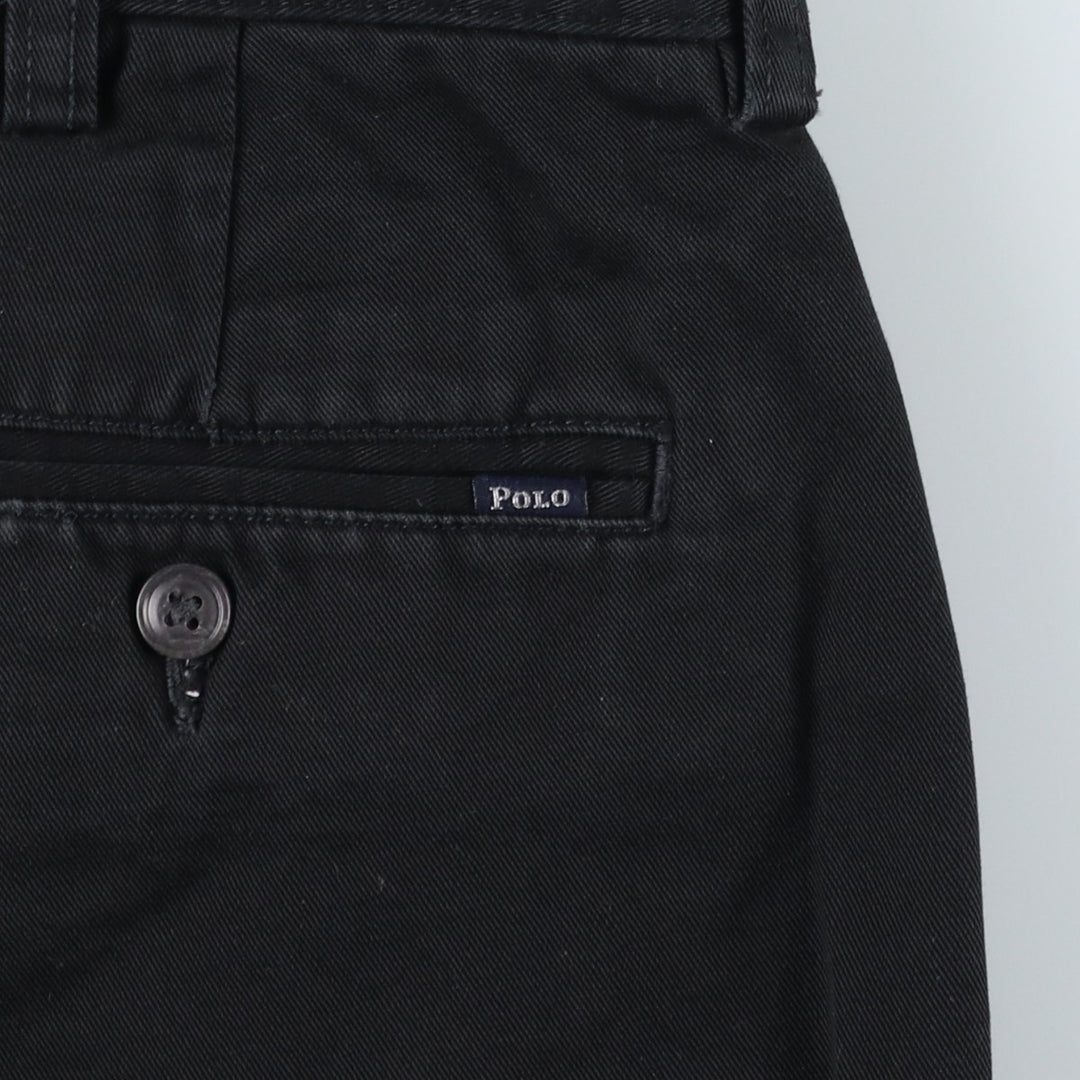 Ralph Lauren POLO by Ralph Lauren CLASSIC FIT Two-Pleat Chino Pants, Men's Size W35 (approx.) cotton navy blue type Vintage Second Hand