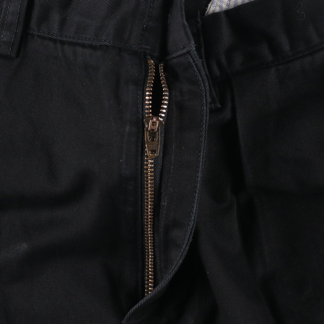 Ralph Lauren POLO by Ralph Lauren CLASSIC FIT Two-Pleat Chino Pants, Men's Size W35 (approx.) cotton navy blue type Vintage Second Hand