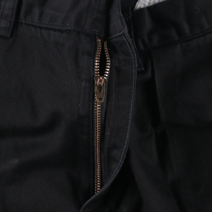 Ralph Lauren POLO by Ralph Lauren CLASSIC FIT Two-Pleat Chino Pants, Men's Size W35 (approx.) cotton navy blue type Vintage Second Hand