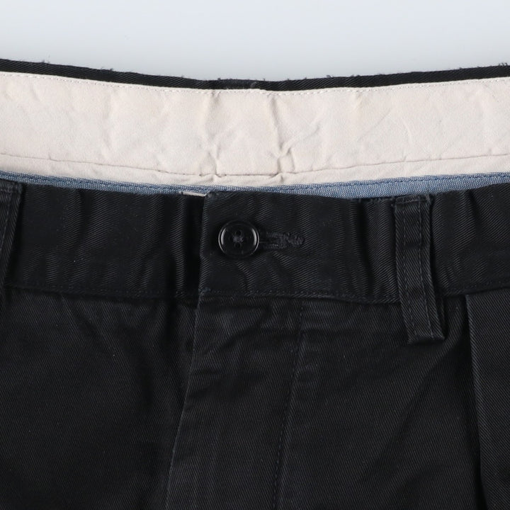Ralph Lauren POLO by Ralph Lauren CLASSIC FIT Two-Pleat Chino Pants, Men's Size W35 (approx.) cotton navy blue type Vintage Second Hand