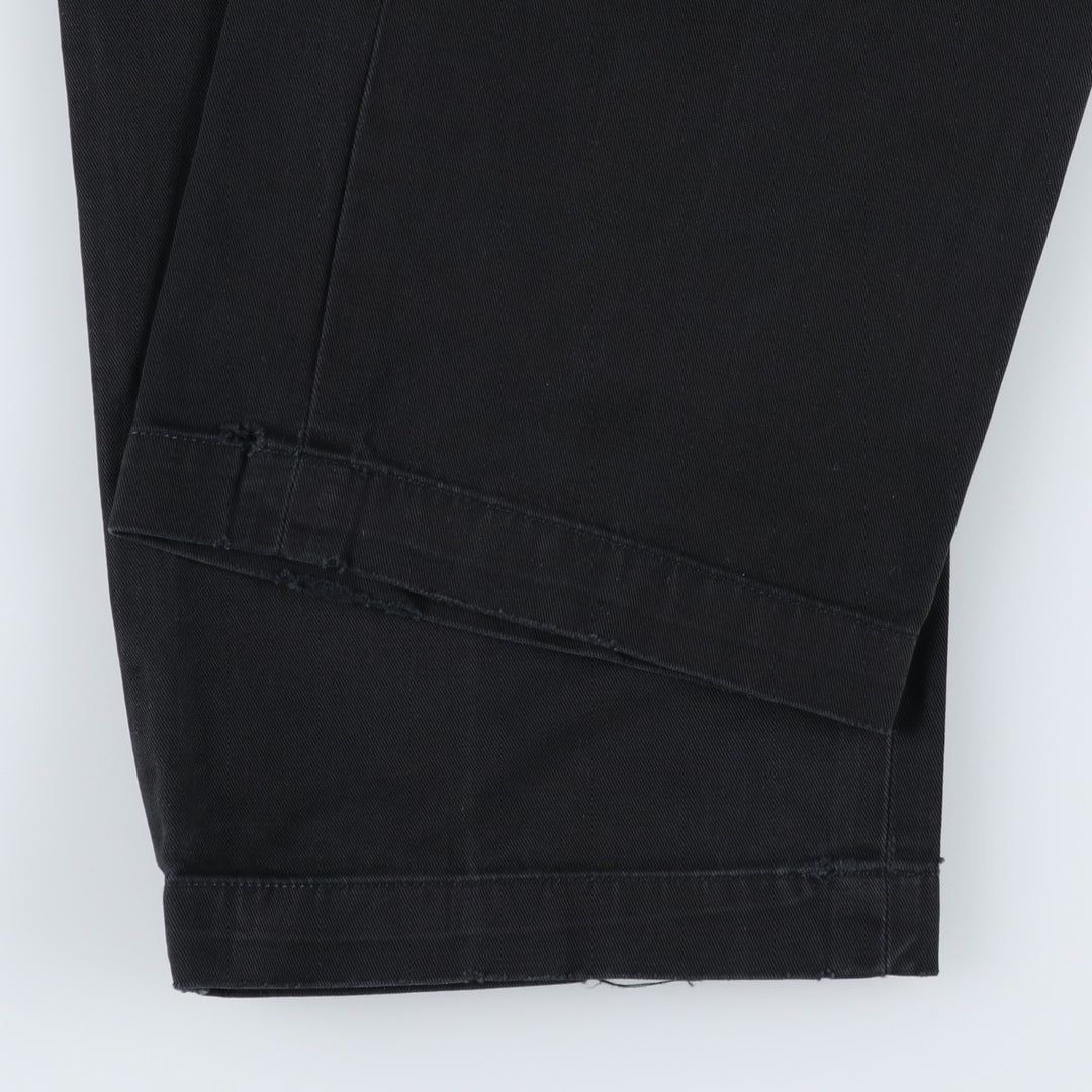 Ralph Lauren POLO by Ralph Lauren CLASSIC FIT Two-Pleat Chino Pants, Men's Size W35 (approx.) cotton navy blue type Vintage Second Hand