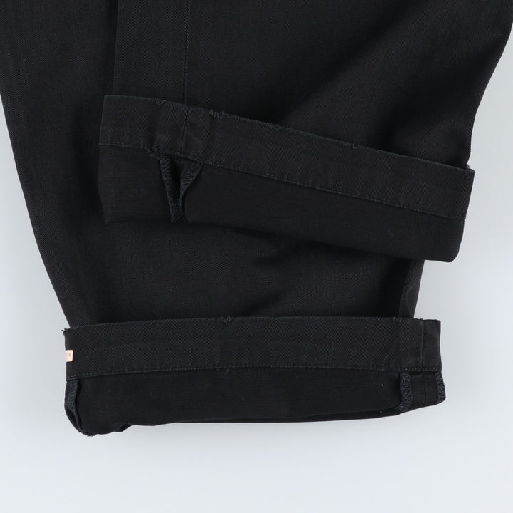 Ralph Lauren POLO by Ralph Lauren CLASSIC FIT Two-Pleat Chino Pants, Men's Size W35 (approx.) cotton navy blue type Vintage Second Hand