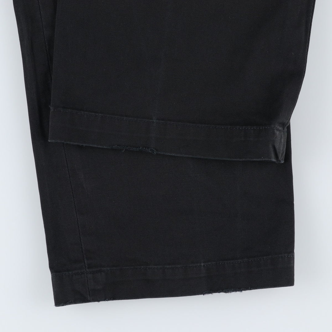 Ralph Lauren POLO by Ralph Lauren CLASSIC FIT Two-Pleat Chino Pants, Men's Size W35 (approx.) cotton navy blue type Vintage Second Hand