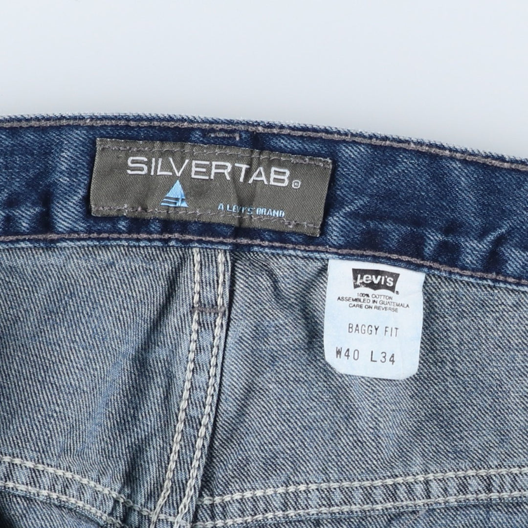 Big Size 2000'S Levi's Silver Tab Baggy Fit Tapered Denim Pants (Men's W40 equivalent) cotton blue type Vintage Second Hand