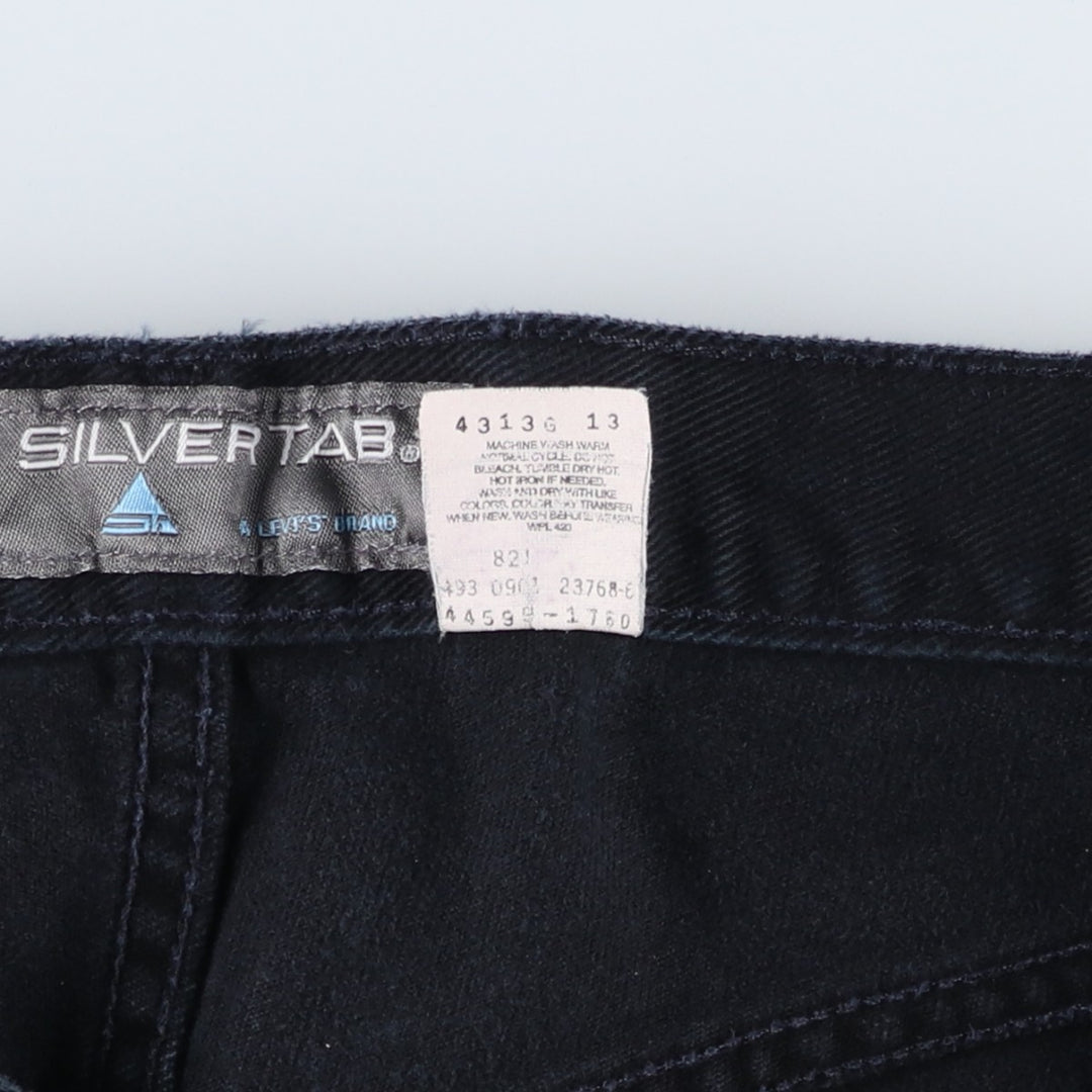 2000'S Levi's SILVER TAB Baggy Fit Black Denim Straight Leg Jeans, Men's W36 (approx.) cotton black type Vintage Second Hand