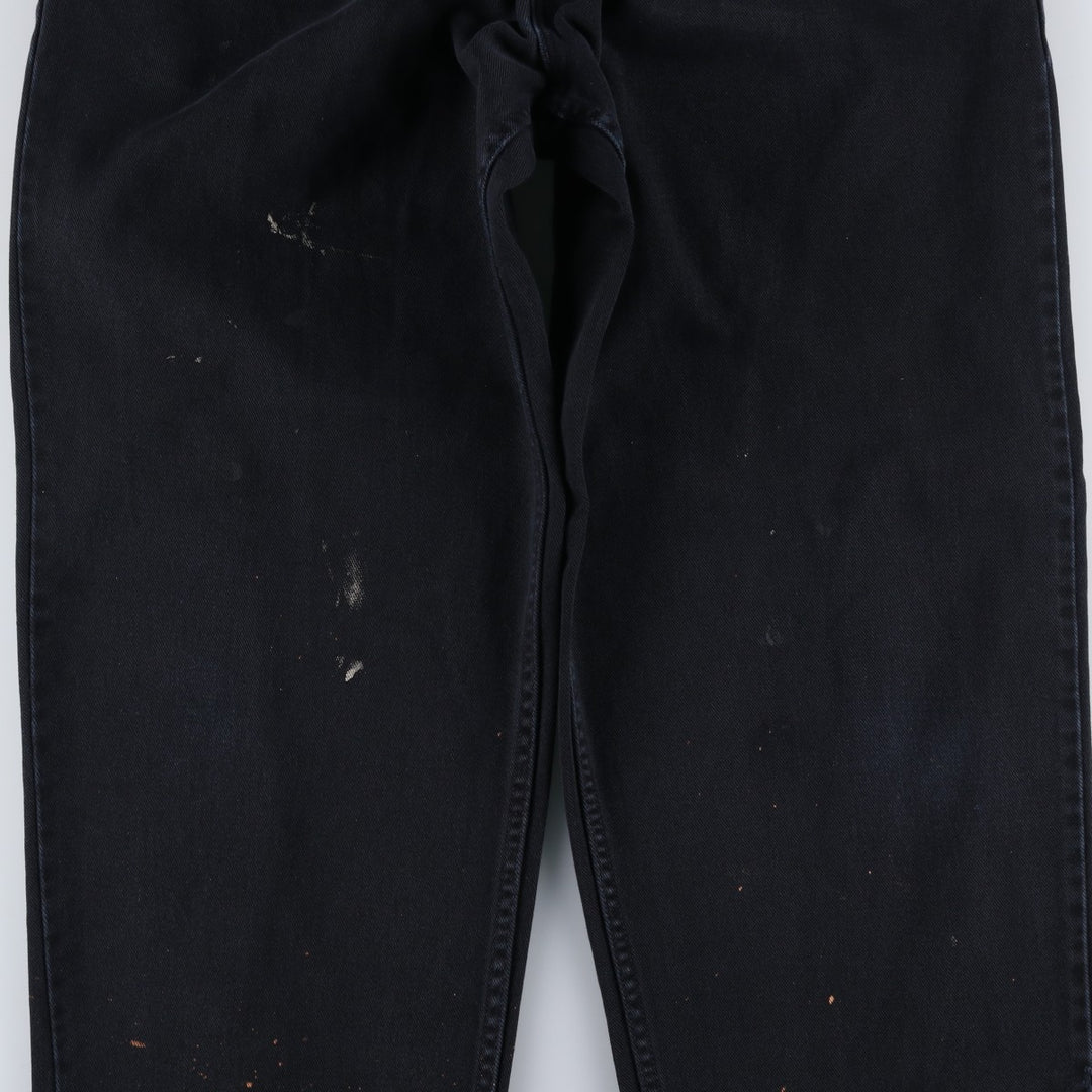 2000'S Levi's SILVER TAB Baggy Fit Black Denim Straight Leg Jeans, Men's W36 (approx.) cotton black type Vintage Second Hand