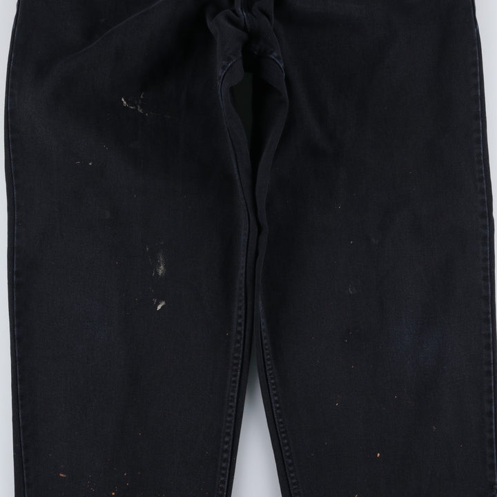 2000'S Levi's SILVER TAB Baggy Fit Black Denim Straight Leg Jeans, Men's W36 (approx.) cotton black type Vintage Second Hand