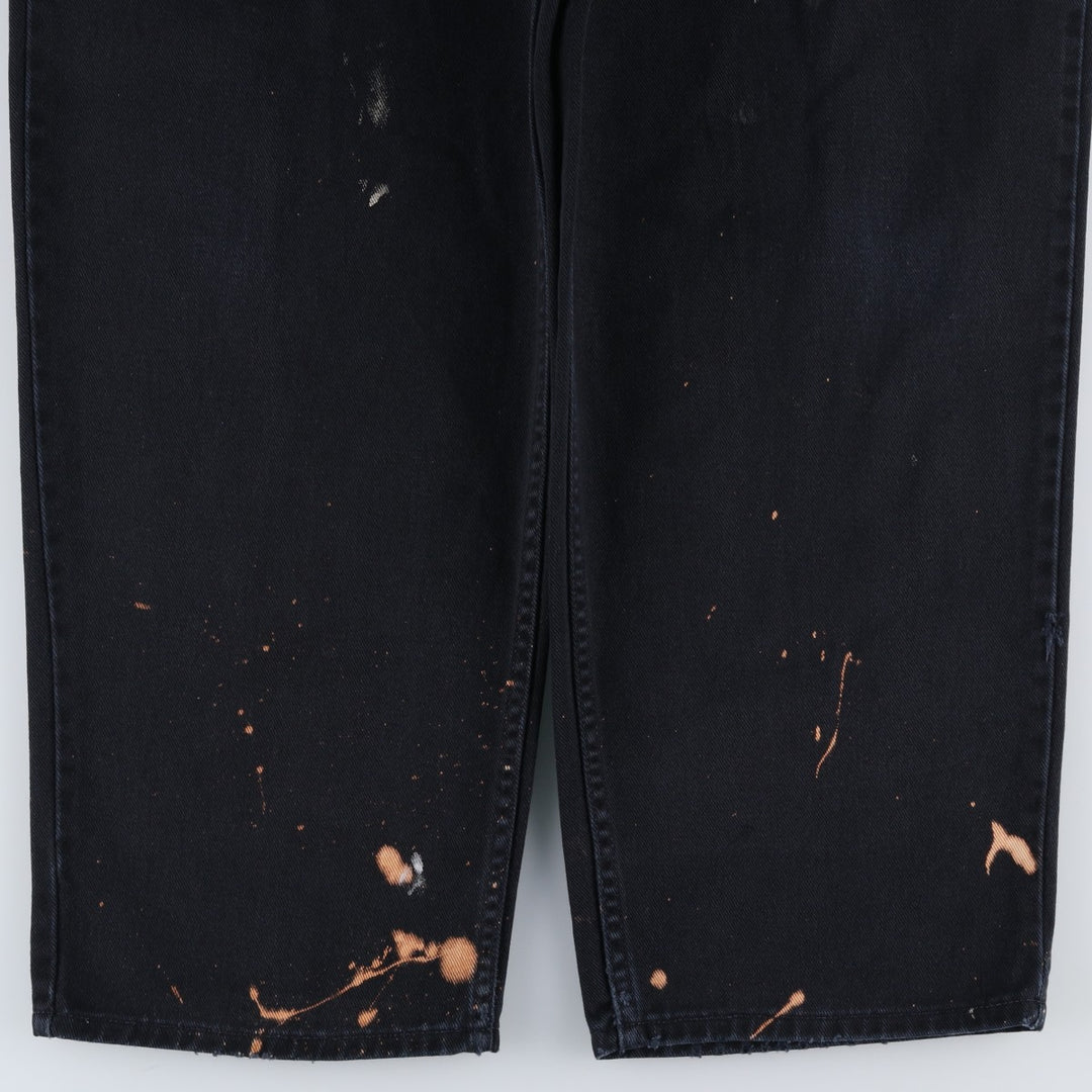 2000'S Levi's SILVER TAB Baggy Fit Black Denim Straight Leg Jeans, Men's W36 (approx.) cotton black type Vintage Second Hand