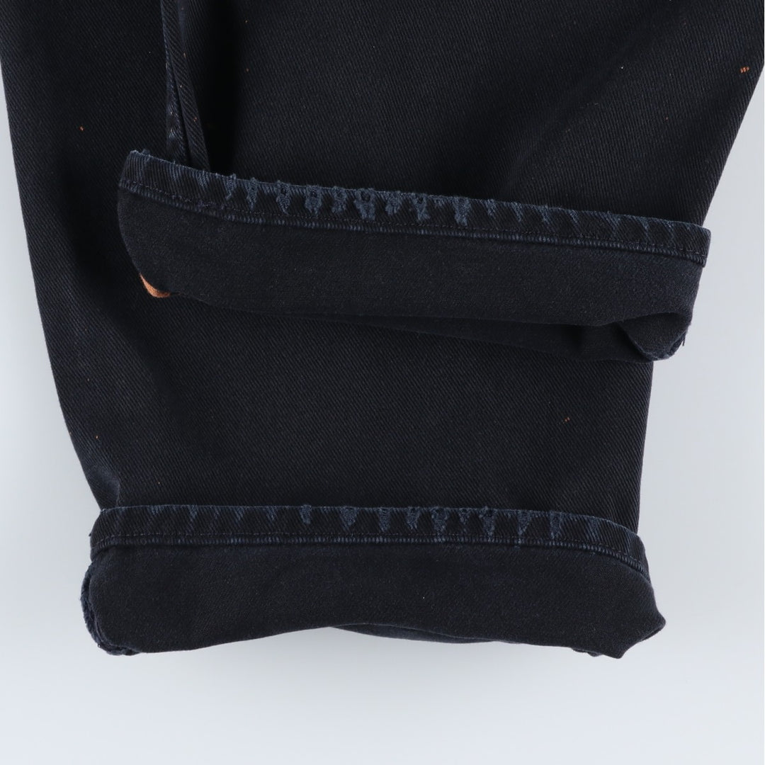 2000'S Levi's SILVER TAB Baggy Fit Black Denim Straight Leg Jeans, Men's W36 (approx.) cotton black type Vintage Second Hand