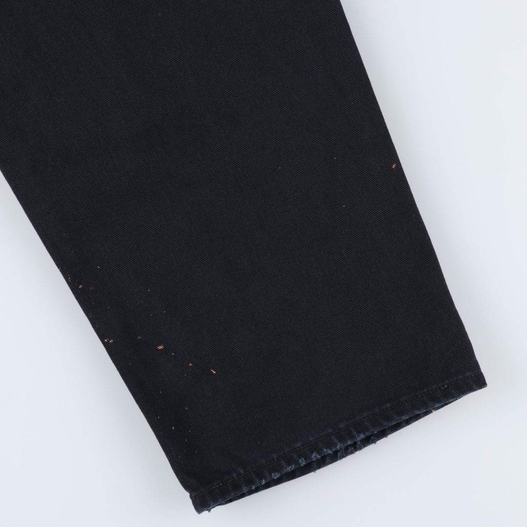 2000'S Levi's SILVER TAB Baggy Fit Black Denim Straight Leg Jeans, Men's W36 (approx.) cotton black type Vintage Second Hand