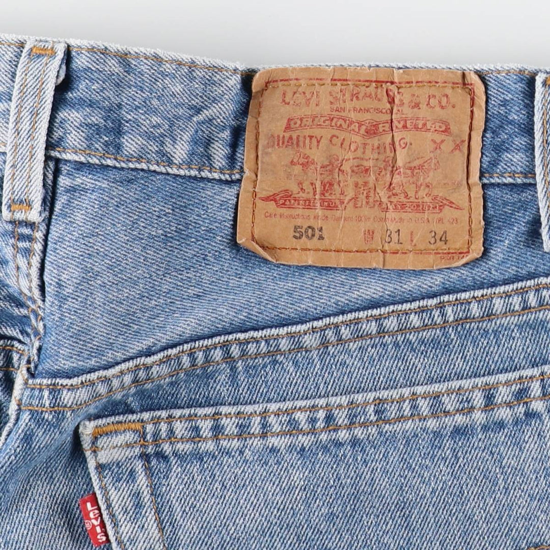 90'S Levi's 501-0191 Straight Denim Pants Made in USA Men's W30 Vintage cotton blue type Vintage Second Hand