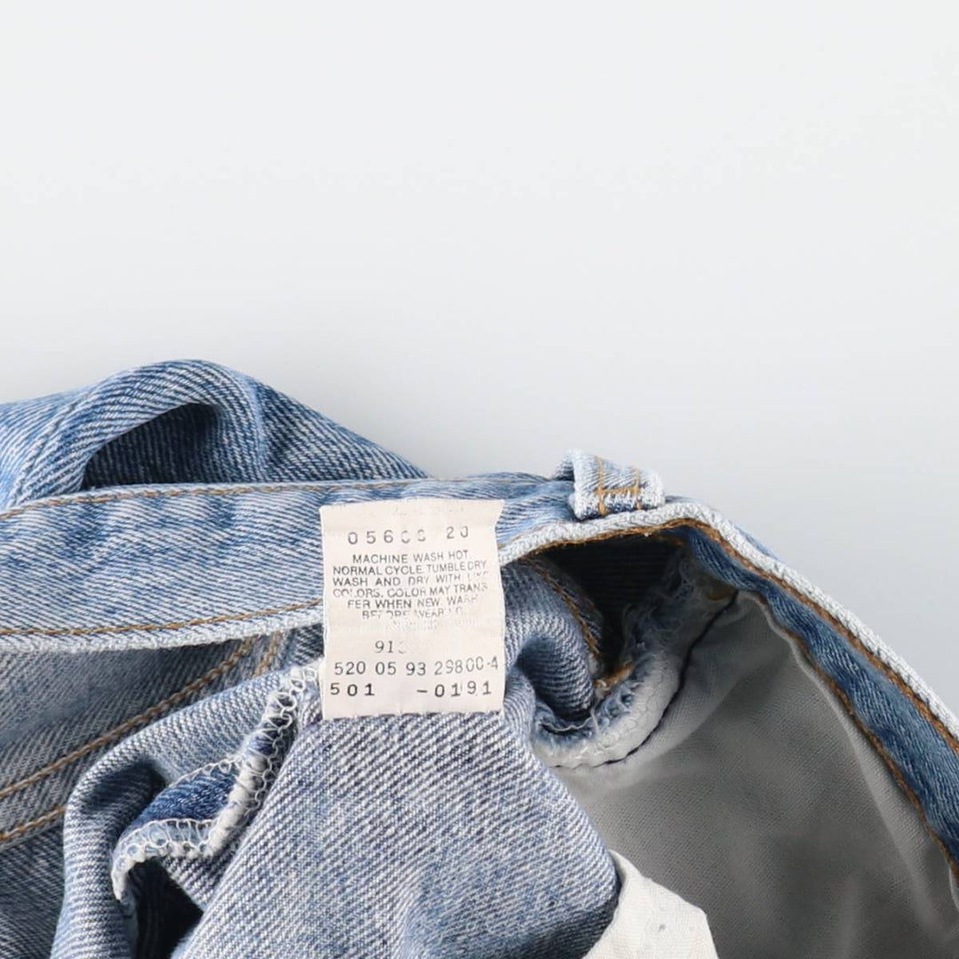 90'S Levi's 501-0191 Straight Denim Pants Made in USA Men's W30 Vintage cotton blue type Vintage Second Hand