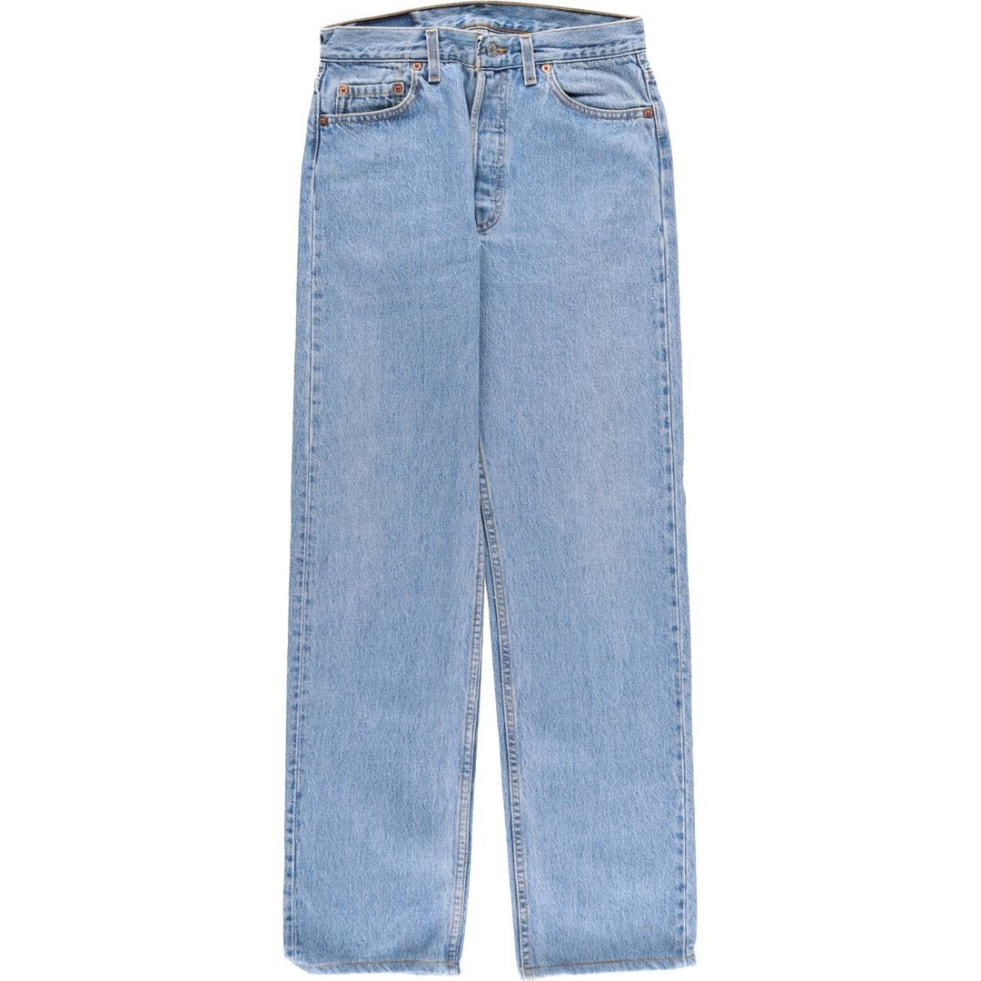 90'S Levi's 501-0193 Straight Denim Pants, Made in USA, Women's Size L (W28), Vintage cotton Indigo Vintage Second Hand
