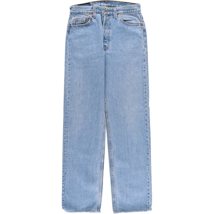 90'S Levi's 501-0193 Straight Denim Pants, Made in USA, Women's Size L (W28), Vintage cotton Indigo Vintage Second Hand
