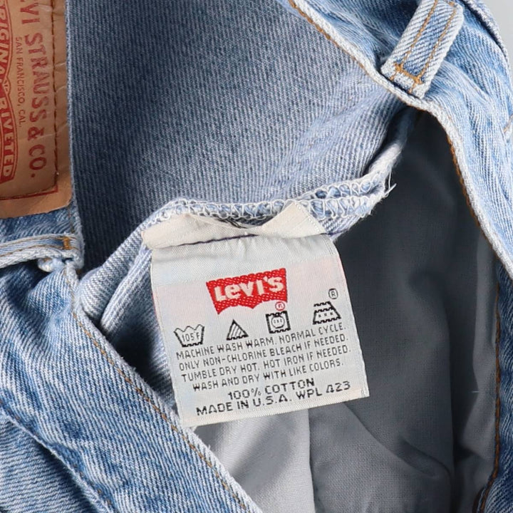 90'S Levi's 501-0193 Straight Denim Pants, Made in USA, Women's Size L (W28), Vintage cotton Indigo Vintage Second Hand