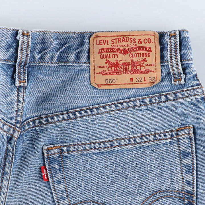Levi's 560 Comfort Fit Tapered Denim Pants, Men's, Size W31 cotton blue type Vintage Second Hand