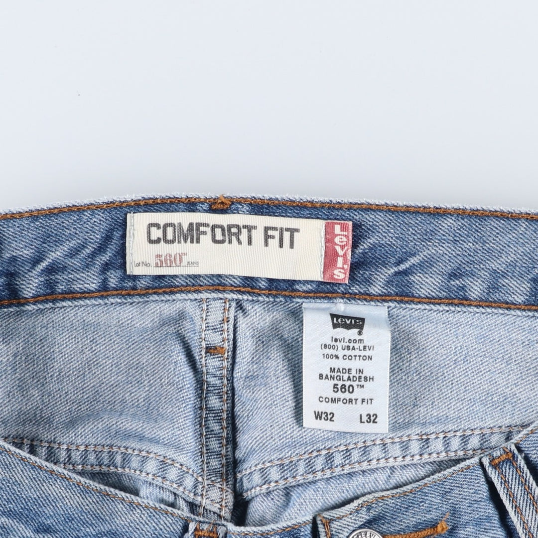 Levi's 560 Comfort Fit Tapered Denim Pants, Men's, Size W31 cotton blue type Vintage Second Hand