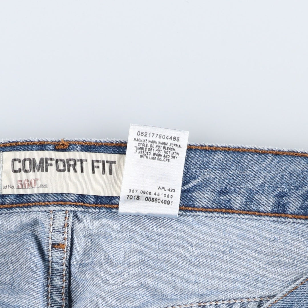 Levi's 560 Comfort Fit Tapered Denim Pants, Men's, Size W31 cotton blue type Vintage Second Hand