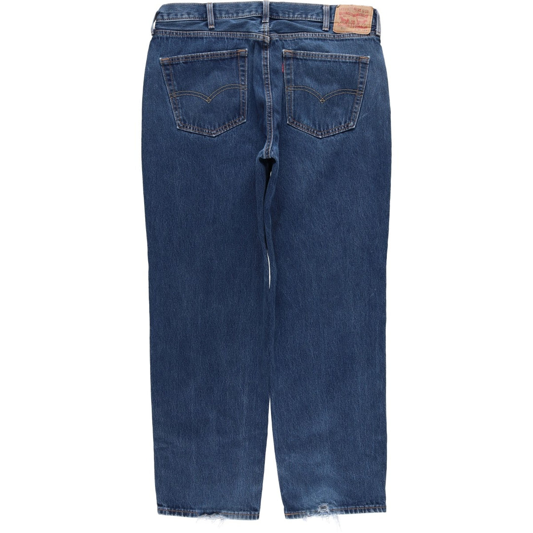 Levi's 550 tapered denim pants for men, size W38 cotton blue type Vintage Second Hand