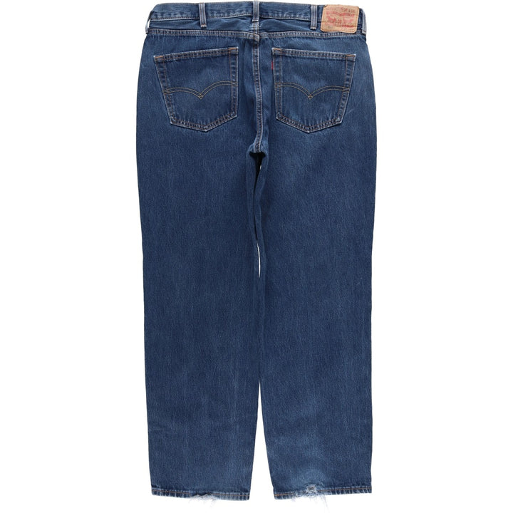 Levi's 550 tapered denim pants for men, size W38 cotton blue type Vintage Second Hand