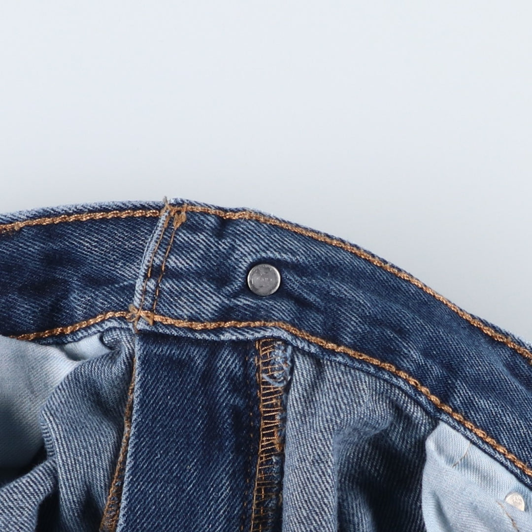 Levi's 550 tapered denim pants for men, size W38 cotton blue type Vintage Second Hand