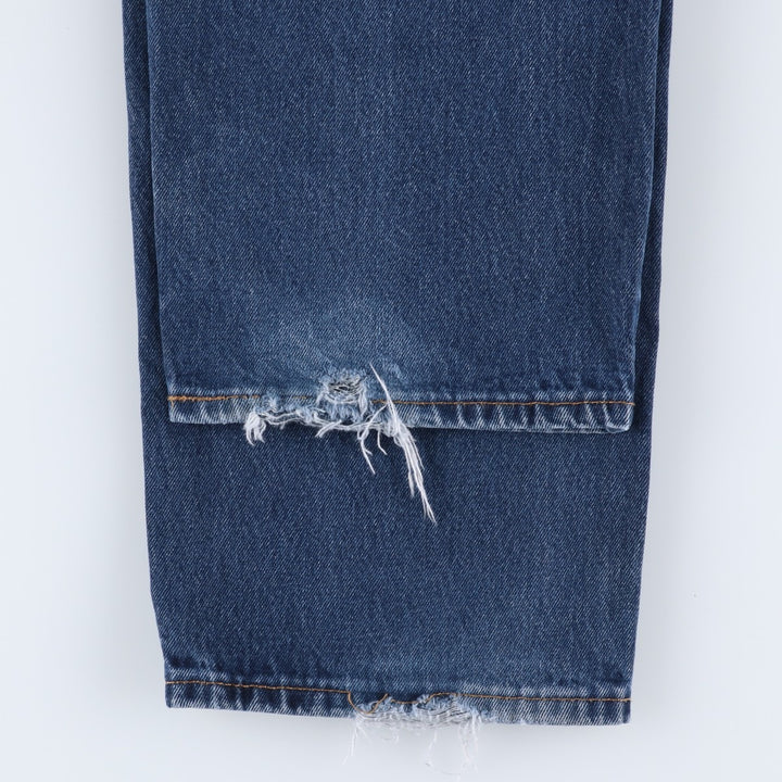 Levi's 550 tapered denim pants for men, size W38 cotton blue type Vintage Second Hand