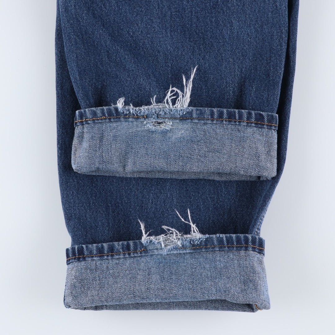 Levi's 550 tapered denim pants for men, size W38 cotton blue type Vintage Second Hand