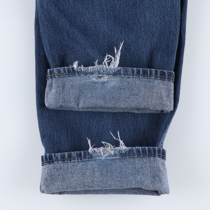 Levi's 550 tapered denim pants for men, size W38 cotton blue type Vintage Second Hand